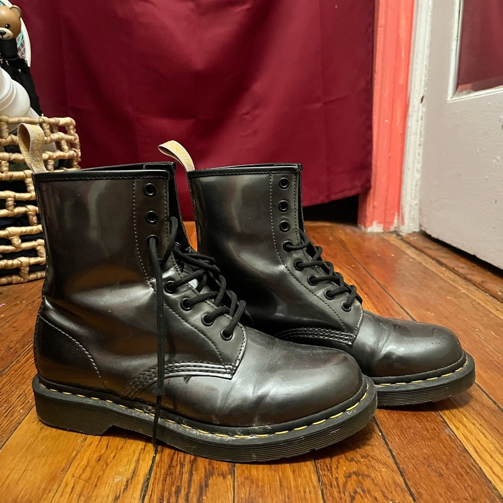 Dr. Martens Black Leather Women's Boots
